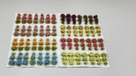 SEM - TU4DG-RFS - 4mm Dark Green - Realistic Flower Sampler - Self-Adhesive Grass Tufts