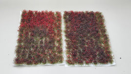 SEM - TU6DF-BR - 6mm Dark Forest Blood Rose Flowers - Natural Layout - Self-Adhesive Grass Tufts