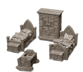 Tiny-Furniture TF-123-2p - Burgher's Bedroom - UNPAINTED