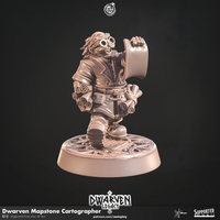 CastnPlay #815. Dwarven Mapstone Cartographer - No Base - 32mm