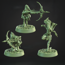 CastnPlay #830 Elven Mystwood Rogues (3 Miniatures) - no Base - 32mm