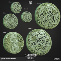 CastnPlay #837a 60mm Elvish Grove Bases (4 Miniatures)