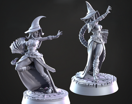 CastnPlay #838_Aurelia, Moonlight Witch (2 Miniatures) - no Base - 32mm