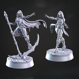 CastnPlay #842 Lilith, Eternal Night Necromancer (2 Miniatures) - no Base - 32mm