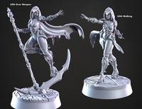 CastnPlay #842 Lilith, Eternal Night Necromancer (2 Miniatures) - no Base - 32mm