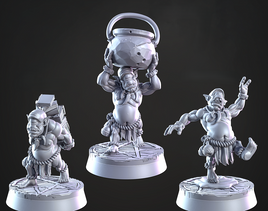 CastnPlay #848_Alchemy Lab helpers (3 Miniatures) - no Base - 32mm