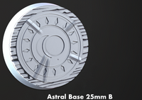 CastnPlay #849a_Astral Bases Pack 25mm x 5.5mm (4 Bases) - 32mm