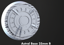 CastnPlay #849b_Astral Bases Pack 25mm x 5.5mm (4 Bases) - 32mm
