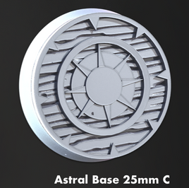 CastnPlay #849c_Astral Bases Pack 25mm x 5.5mm (4 Bases) - 32mm