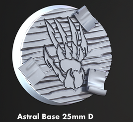 CastnPlay #849d_Astral Bases Pack 25mm x 5.5mm (4 Bases) - 32mm