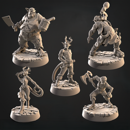 CastnPlay #854 Lowlifes from Mennesker City (5 Miniatures) - No Base - 32mm