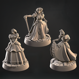 CastnPlay #857 Noble Women from Mennesker City (3 Miniatures) - No Base - 32mm