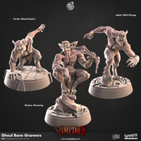 CastnPlay #864 Ghoul Bone Gnawers (3 Miniatures) - no Base - 32mm