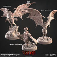 CastnPlay #865 Vampire Night Swoopers (3 Miniatures) - no Base - 32mm