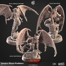 CastnPlay #868 Vampire Gloom Predators (3 Miniatures) - no Base - 32mm