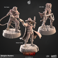 CastnPlay #871 Vampire Hunters (3 Miniatures) - no Base - 32mm