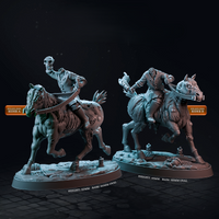 CastnPlay #895 Dullahan Headless Riders (2 Miniature) - No Base - 32mm