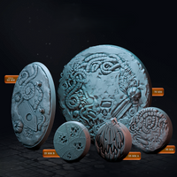 CastnPlay #897a Halloween Bases 70mm (4 Miniature)  - 32mm