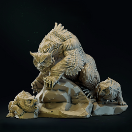 CastnPlay #918. Owlbear (3 Miniature) - 32mm