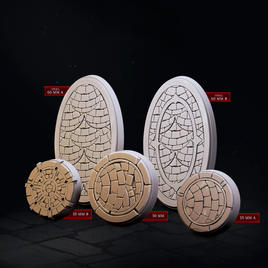 CastnPlay #883a Guards Bases 60mm Oval "A" (4 Miniatures) - 32mm