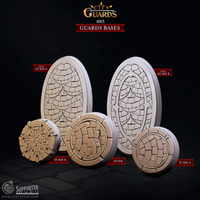 CastnPlay #883e Guards Bases 25mm "B" (4 Miniatures) - 32mm