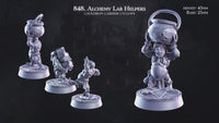 CastnPlay #848_Alchemy Lab helpers (3 Miniatures) - no Base - 32mm