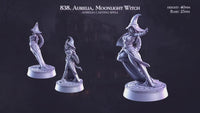 CastnPlay #838_Aurelia, Moonlight Witch (2 Miniatures) - no Base - 32mm