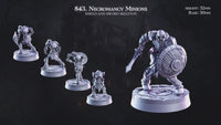 CastnPlay #843_Necromancy Minions (4 Miniatures) - no Base - 32mm