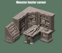 Tiny-Furniture TF-AQ-MHC01 - Monster Hunter Corner Set - UNPAINTED